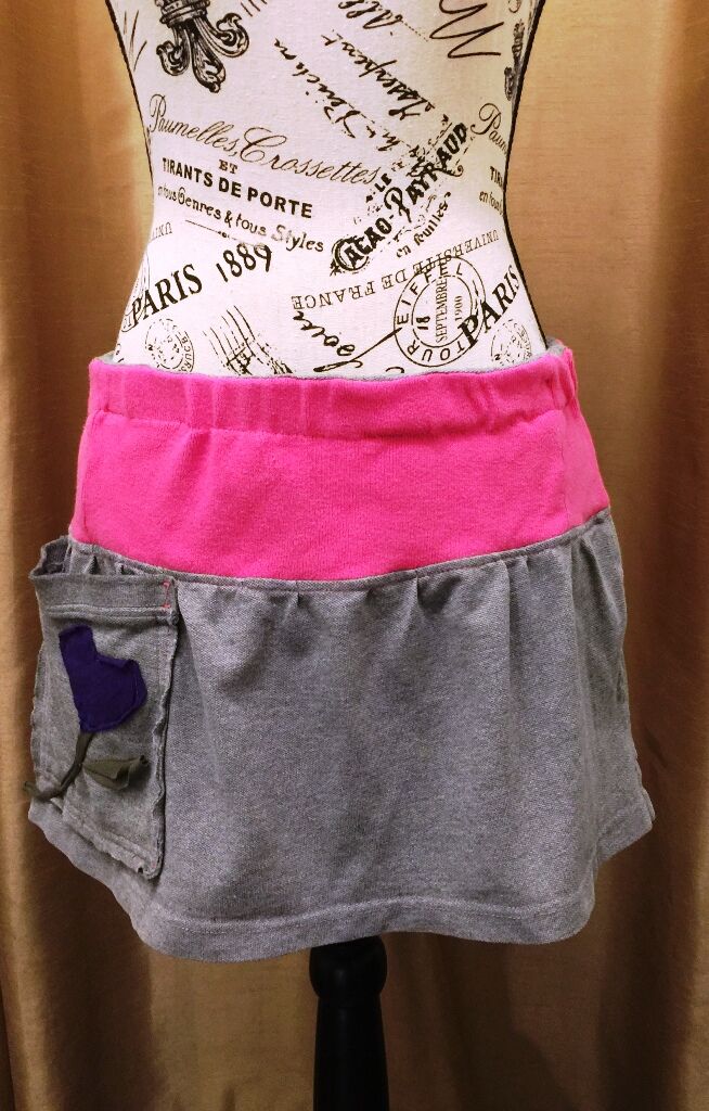 Grey Skirt with Pink Waistband - Image 3