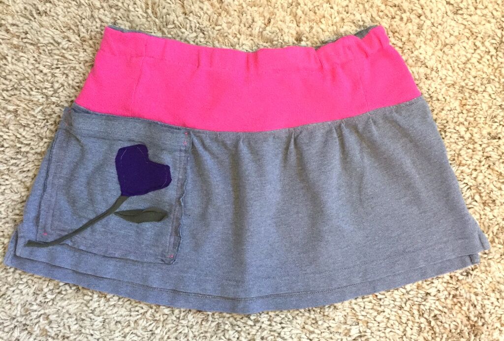 Grey Skirt with Pink Waistband - Image 5